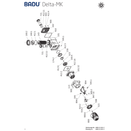 BADU Delta 9 – 1~ 230 V 50Hz High-Performance Swimming Pool Pump