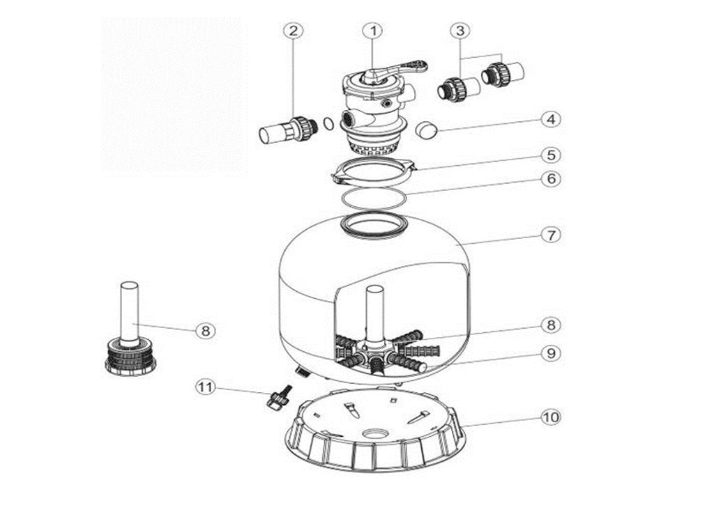 Onda Top Mount Filter FT15 – High-Capacity Swimming Pool Sand Filter