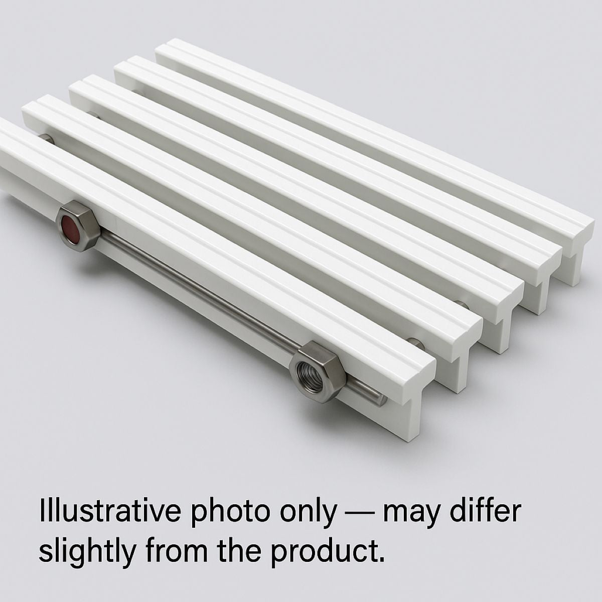 Perpendicular Pool Grating – 22 mm Height, 150–195 mm Width – Rigid with 2 Stainless Steel Bars