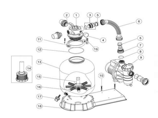 Onda Filtration Kit 15 m³/h – Complete Swimming Pool Filtration System
