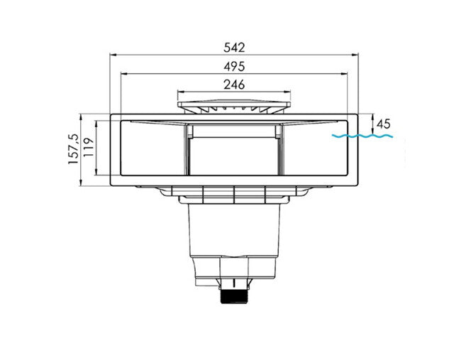 Skimmer Design A500 NHL – Concrete/Liner Sand