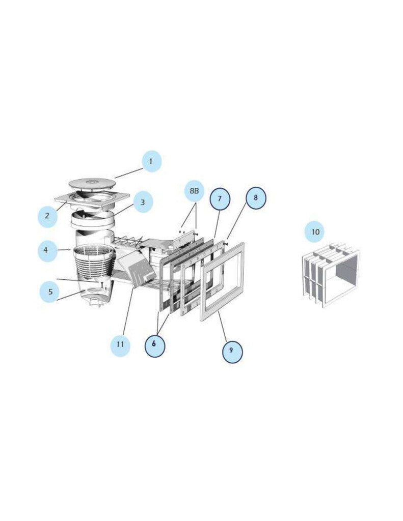 Skimmer A400 Concrete/Liner - Grey